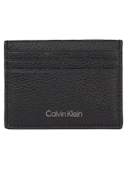 Calvin Klein Black Warmth Leather Card Holder - Image 1 of 3