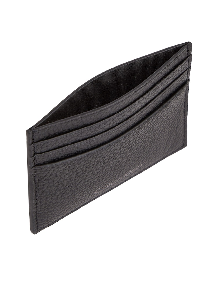 Calvin Klein Black Warmth Leather Card Holder - Image 3 of 3
