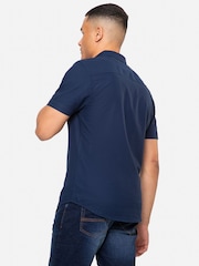 Threadbare Navy Oxford Short Sleeve Shirt - Image 2 of 4