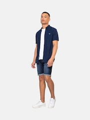 Threadbare Navy Oxford Short Sleeve Shirt - Image 3 of 4