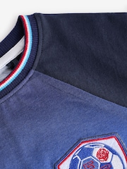 Bleu Angleterre - Ensemble pyjama court de football (4-14ans) - Image 3 of 5