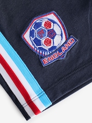Bleu Angleterre - Ensemble pyjama court de football (4-14ans) - Image 4 of 5