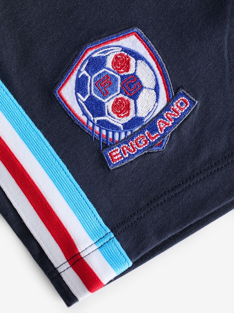 Bleu Angleterre - Ensemble pyjama court de football (4-14ans) - Image 4 of 5