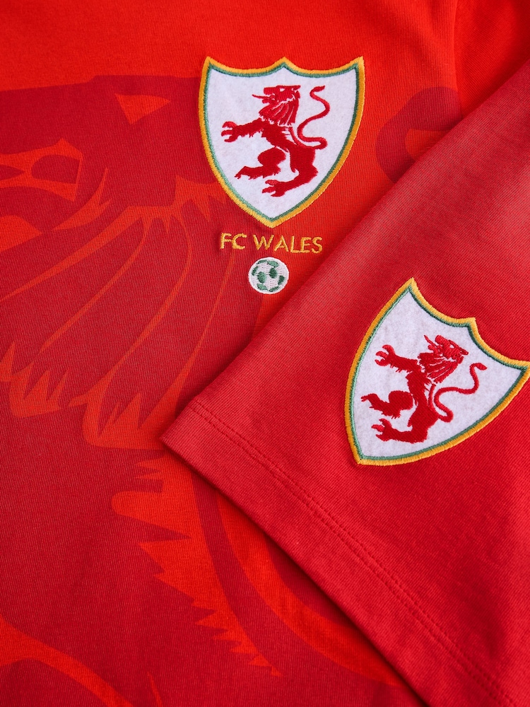 Red Wales - Kurzes Pyjama-Set mit Fußballlogo (4–14 J.) - Bild 4 von 4 Red Wales - Kurzes Pyjama-Set mit Fußballlogo (4–14 J.) - Bild 4 von 4