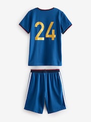 Französisch-Blau - Kurzes Pyjama-Set mit Fußballlogo (4–14 J.) - Bild 2 von 4