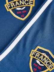Französisch-Blau - Kurzes Pyjama-Set mit Fußballlogo (4–14 J.) - Bild 4 von 4