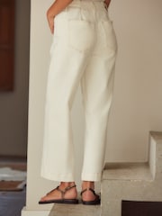 Ecru Wide Leg Jeans - Image 3 of 3