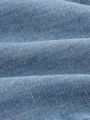 Mittelblau - Capri-Jeans mit weitem Bein und elastischem Bund - Bild 4 von 7