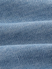 Mittelblau - Capri-Jeans mit weitem Bein und elastischem Bund - Bild 7 von 7