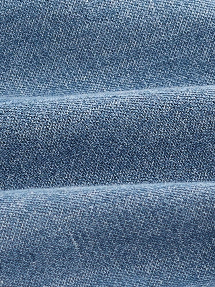 Mittelblau - Capri-Jeans mit weitem Bein und elastischem Bund - Bild 7 von 7