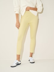 Yellow Cropped Denim Jersey Leggings - Image 2 of 6