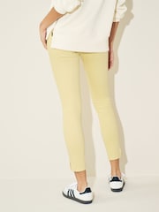 Yellow Cropped Denim Jersey Leggings - Image 3 of 6