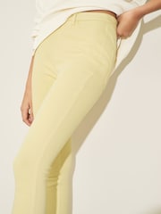 Yellow Cropped Denim Jersey Leggings - Image 4 of 6