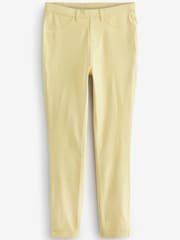 Yellow Cropped Denim Jersey Leggings - Image 5 of 6