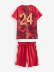 Red/Gold Spain Football Short Pyjamas Set (4-14yrs) - Image 2 of 4