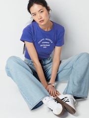 Bleach Wash Print 100% Cotton Wide Leg Jeans - Image 2 of 7