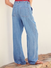 Mittelblau - Utility-Jeans mit weitem Bein - Bild 2 von 7