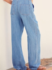 Mittelblau - Utility-Jeans mit weitem Bein - Bild 5 von 7