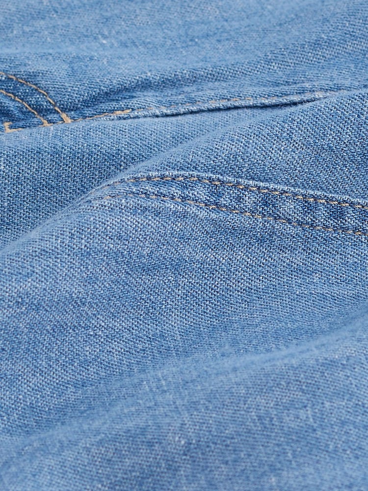 Mittelblau - Utility-Jeans mit weitem Bein - Bild 7 von 7