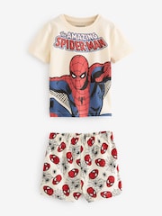 Red/Navy/White Spiderman 100% Cotton Short Pyjamas 3 Pack (12mths-10yrs) - Image 6 of 9