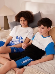 Blau/Schwarz/PlayStation - Kurze Pyjamas im 2er-Pack (3–16Jahre) - Bild 1 von 9