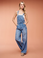 Mid Blue Lightweight Denim Dungarees - Image 1 of 6