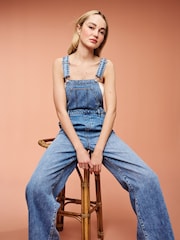 Mid Blue Lightweight Denim Dungarees - Image 2 of 6