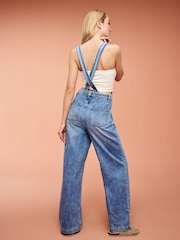 Mid Blue Lightweight Denim Dungarees - Image 3 of 6