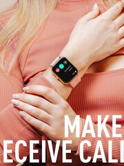 Reflex Active Gold Plated Series 23 Rose Pink Strap Smart Watch and True Wireless Sound Earbud Set - Image 4 of 9