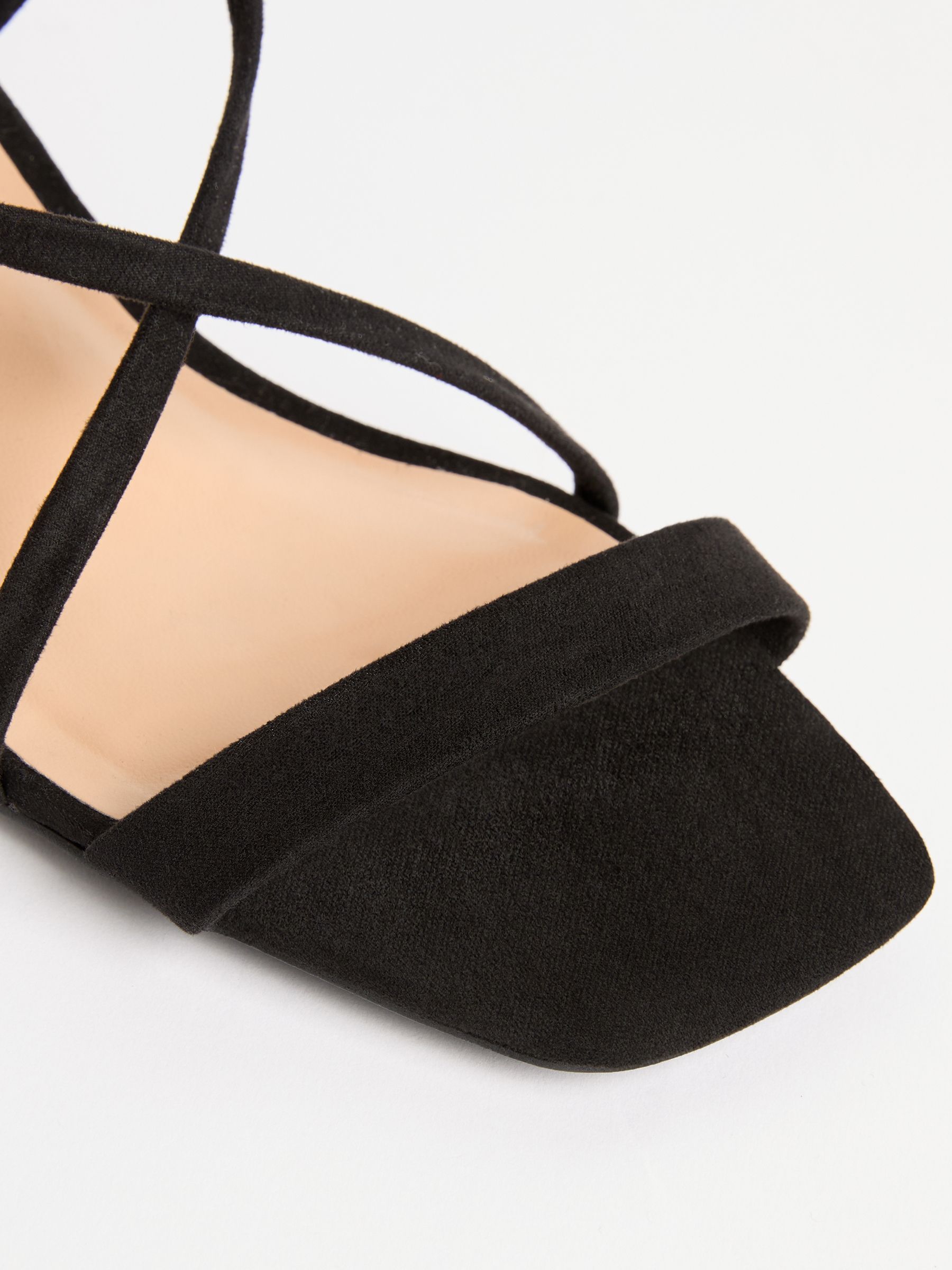 Womens black kitten heel sandals outlet
