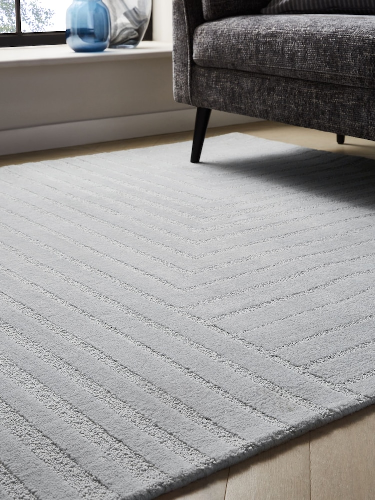 Grey Fitz Stripe Rug - Image 2 of 6