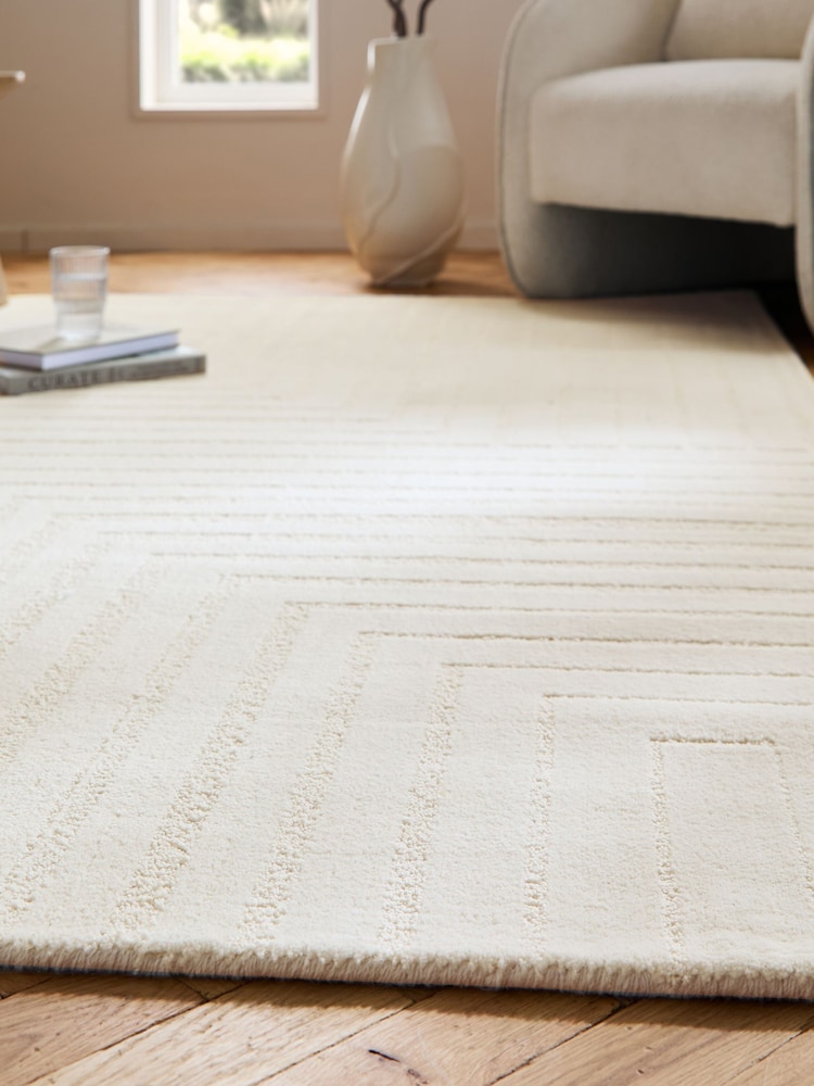 Ivory Fitz Stripe Rug - Image 2 of 6
