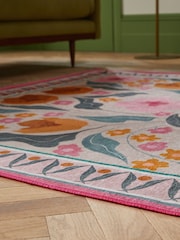 Alfombra lavable con diseño floral Bettie - Imagen 2 de 7