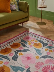 Alfombra lavable con diseño floral Bettie - Imagen 6 de 7