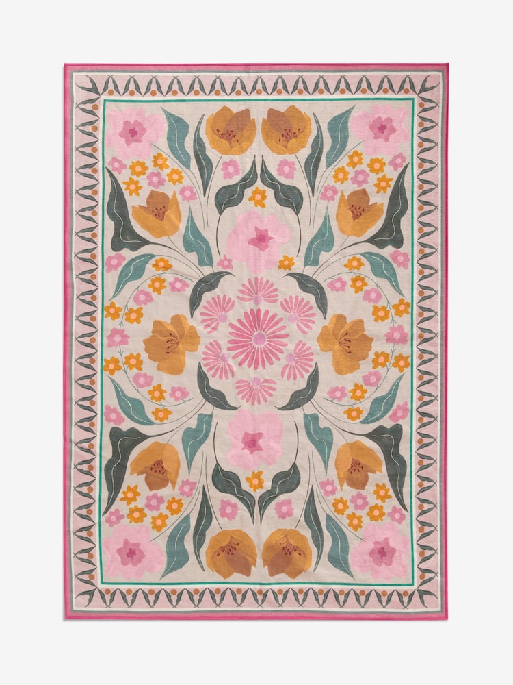 Alfombra lavable con diseño floral Bettie - Imagen 7 de 7