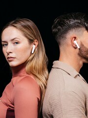 Reflex Active Gold Plated Series 23 Black Strap Smart Watch and True Wireless Sound Earbud Set - Image 3 of 8