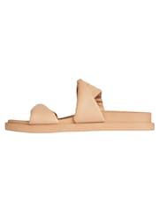 Friends Like These Camel Twist Footbed Faux Leather Slider Sandal - Image 5 of 5