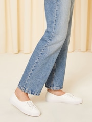 Friends Like These White Plimsoll Lace Up Pump Trainers - Image 1 of 4