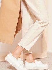 Friends Like These White Faux Leather Knot Flatform Slip On Trainers - Image 2 of 4