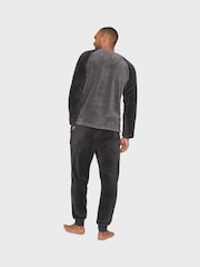 Threadbare Charcoal Borg Pyjamas Set - Image 2 of 4