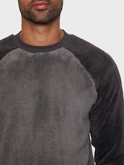 Threadbare Charcoal Borg Pyjamas Set - Image 4 of 4