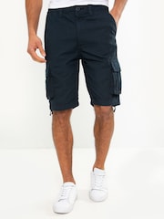 Threadbare Navy Cargo Shorts - Image 1 of 4