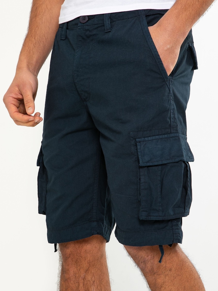Threadbare Navy Cargo Shorts - Image 4 of 4