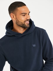 Threadbare Navy Microfleece Overhead Hoodie - Image 4 of 4