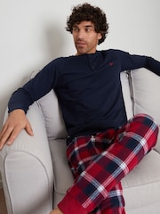 Threadbare Navy Blend Long Sleeve Pyjamas Set - Image 1 of 7