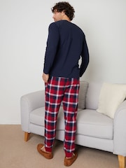 Threadbare Navy Blend Long Sleeve Pyjamas Set - Image 2 of 7