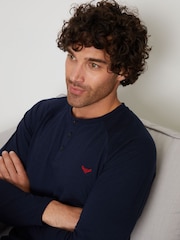Threadbare Navy Blend Long Sleeve Pyjamas Set - Image 3 of 7