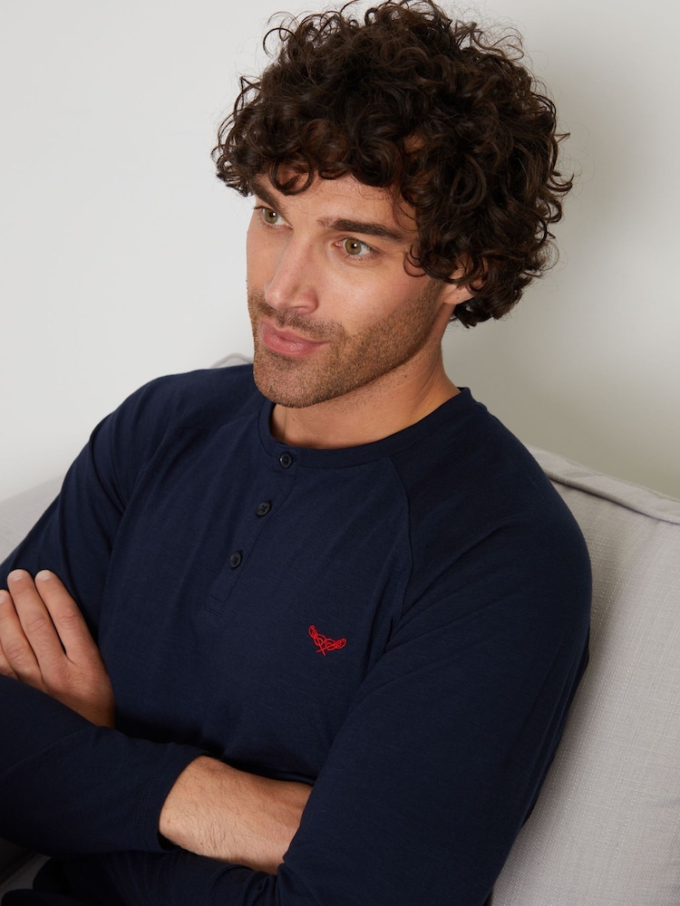 Threadbare Navy Blend Long Sleeve Pyjamas Set - Image 3 of 7