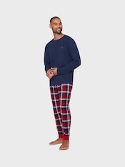 Threadbare Navy Blend Long Sleeve Pyjamas Set - Image 5 of 7