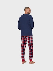 Threadbare Navy Blend Long Sleeve Pyjamas Set - Image 6 of 7